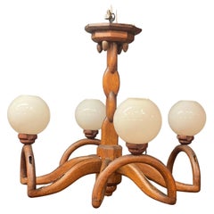 Guillerme et Chambron Oak, Very Rare Opalin Pendant, circa 1950