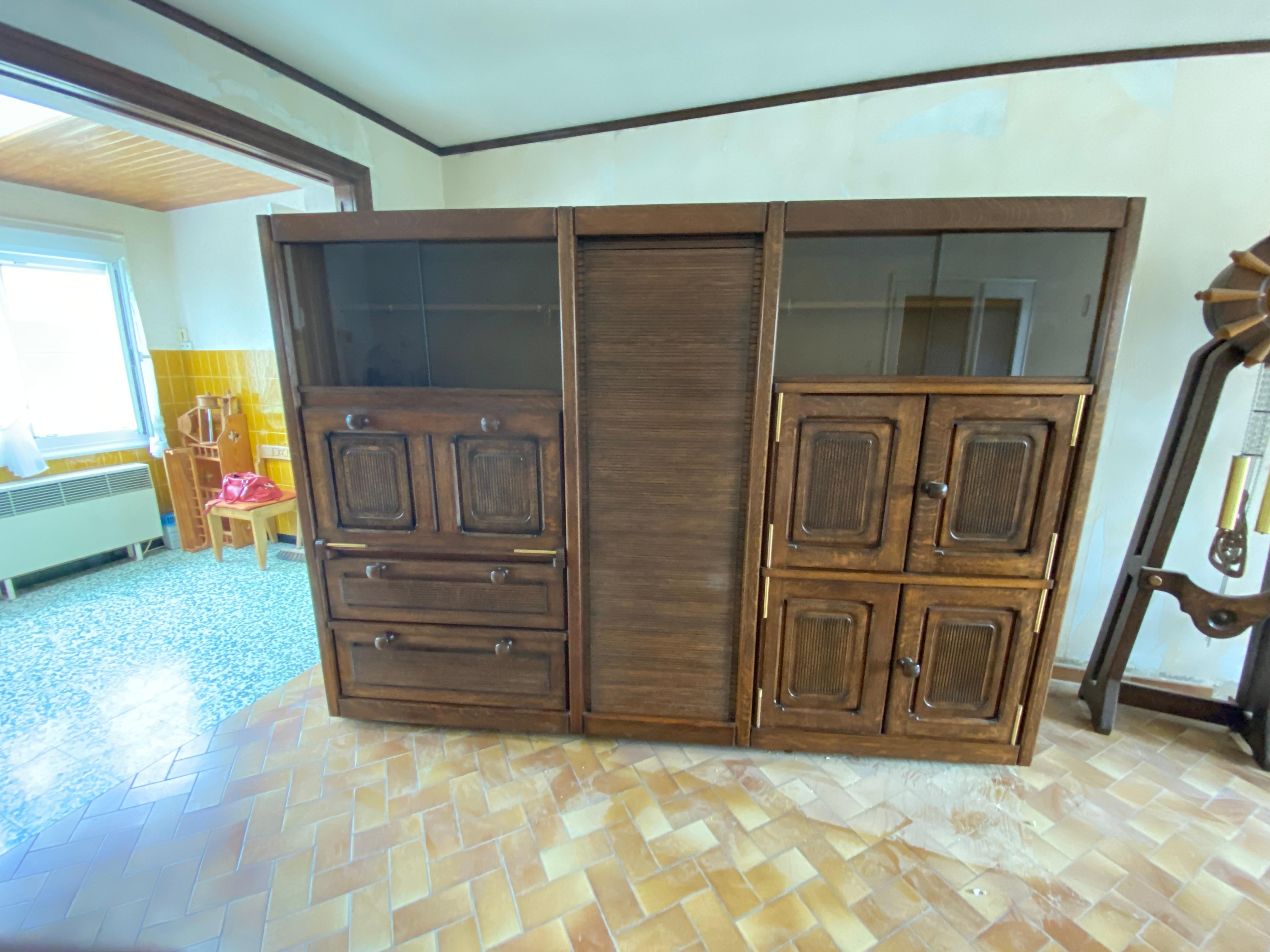 Mid-Century Modern Guillerme et Chambron Original Cabinet in Oak Votre Maison Edition For Sale