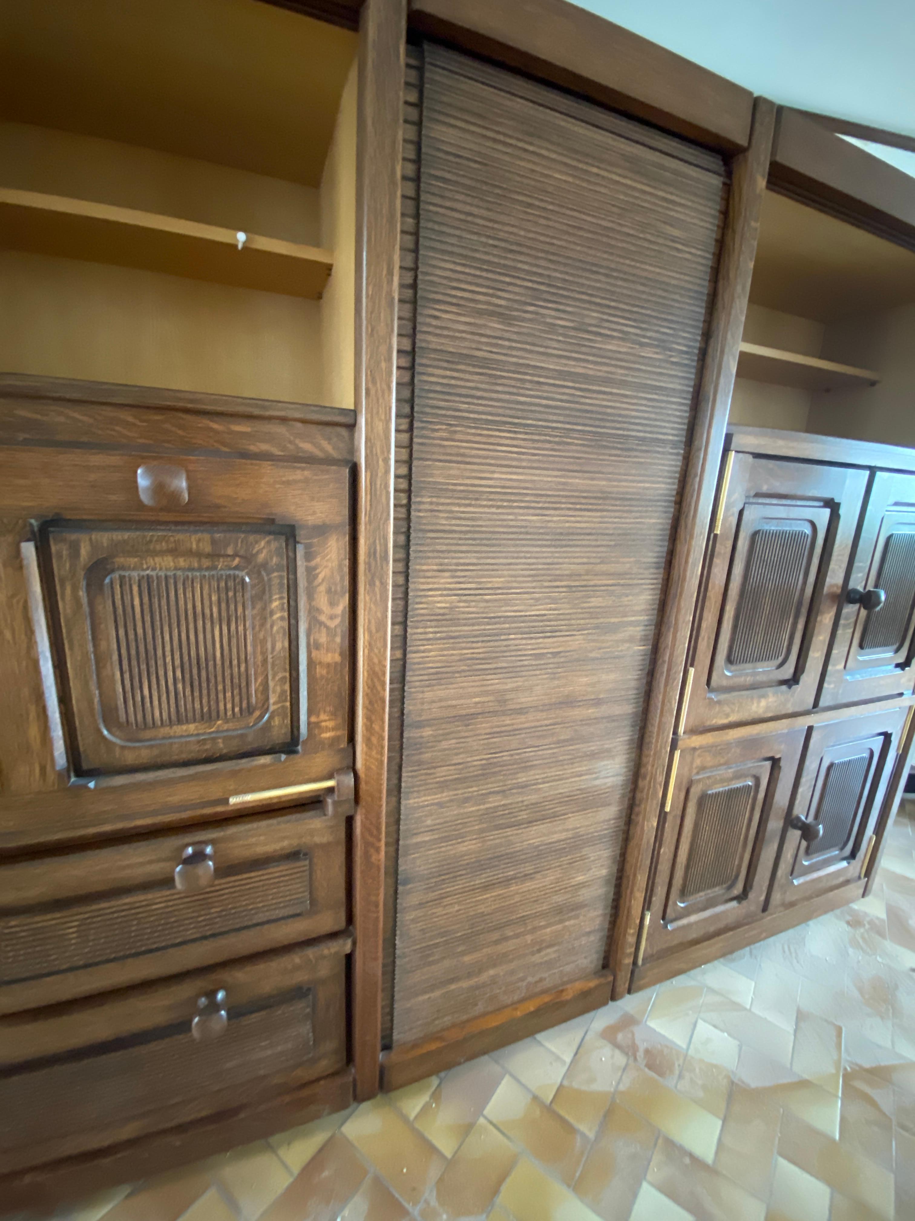 Mid-Century Modern Guillerme et Chambron Original Cabinet en chêne Votre Maison Edition en vente
