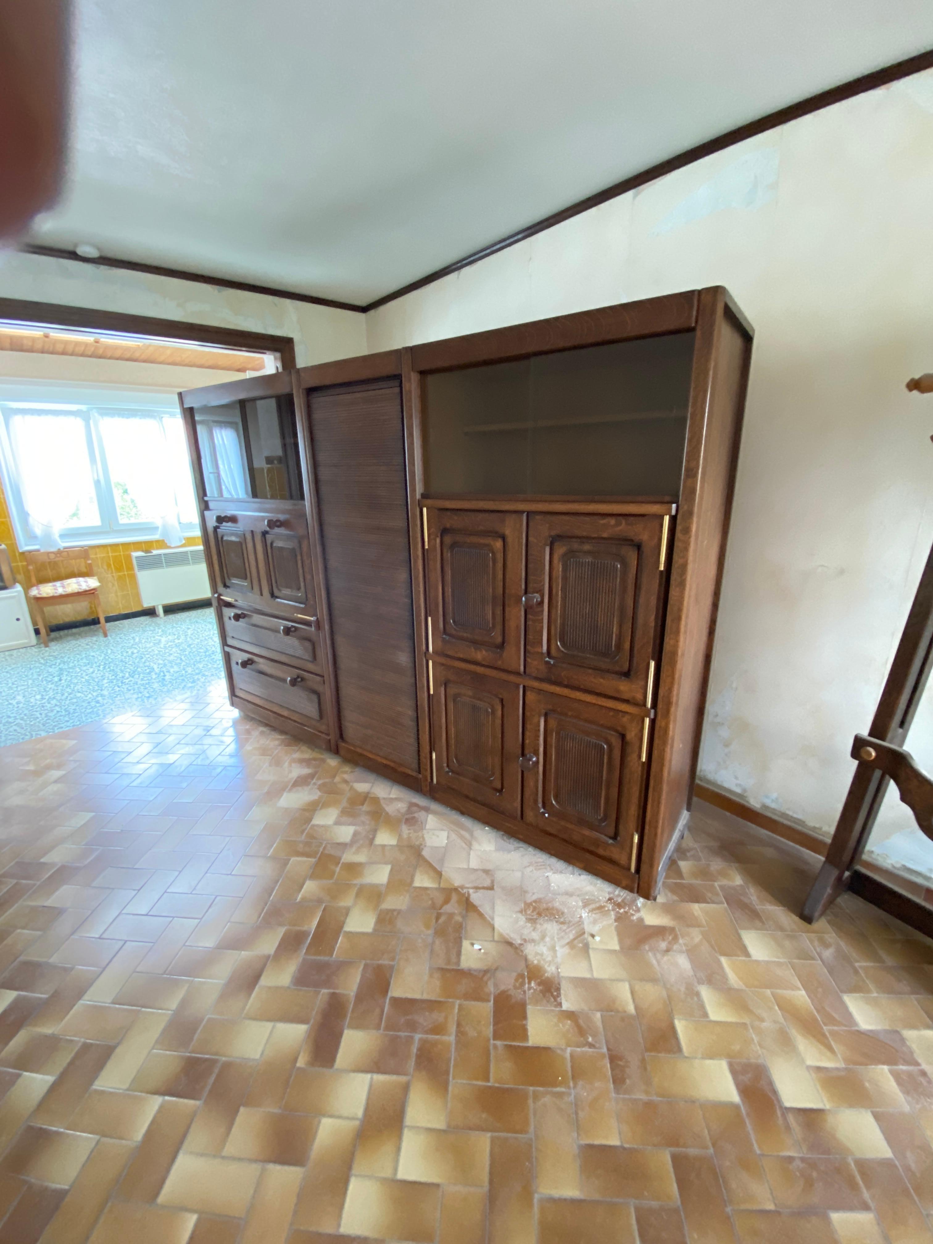 Mid-20th Century Guillerme et Chambron Original Cabinet in Oak Votre Maison Edition For Sale