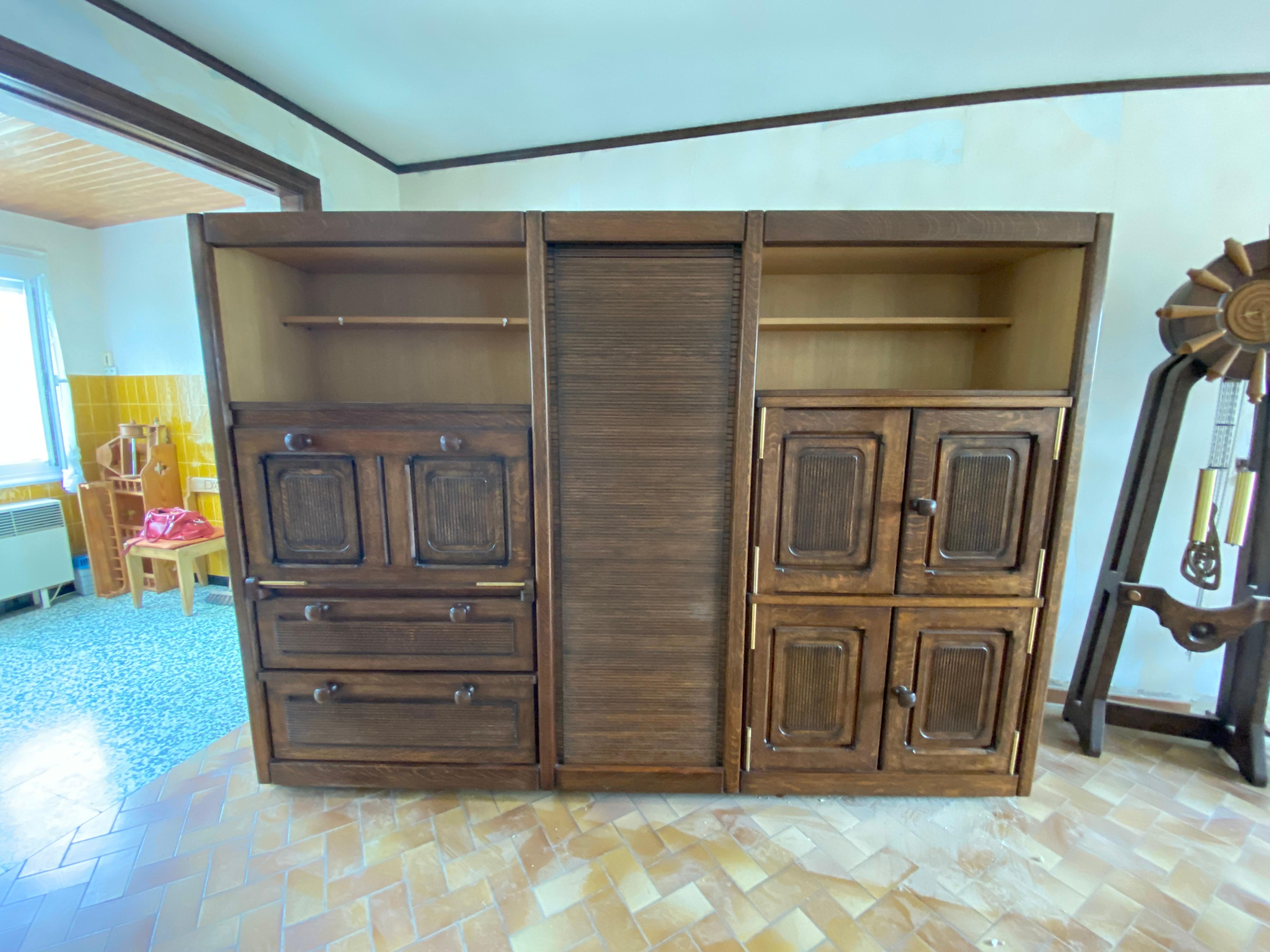 Guillerme et Chambron Original Cabinet in Oak Votre Maison Edition For Sale 2