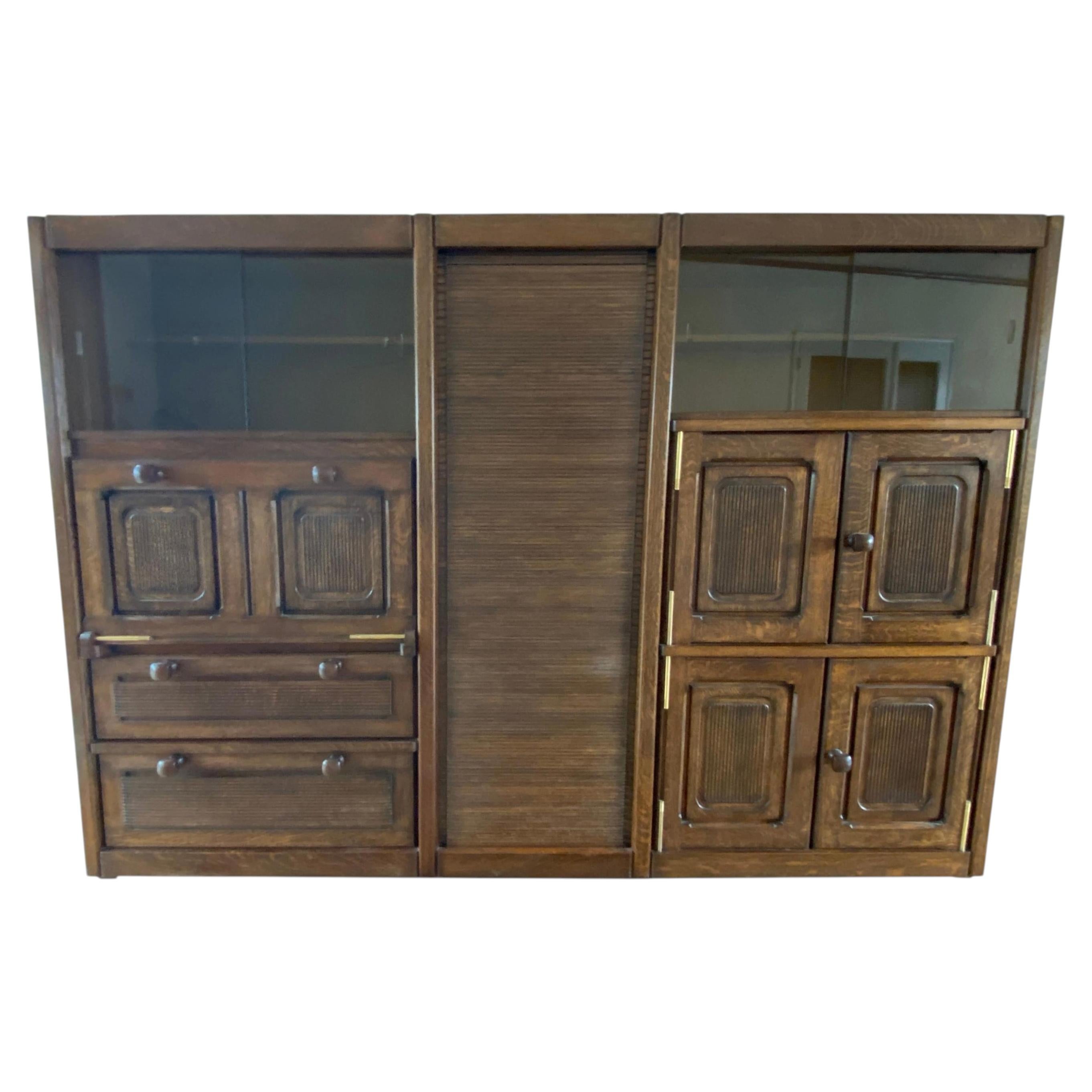 Guillerme et Chambron Original Cabinet in Oak Votre Maison Edition For Sale