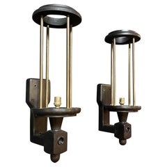 Guillerme et Chambron Coppia di applique Oak  , Edition Votre Maison circa 1970