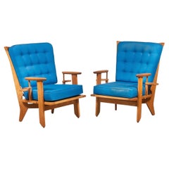 Guillerme et Chambron, Pair of 1960s Armchairs, Edition Votre Maison