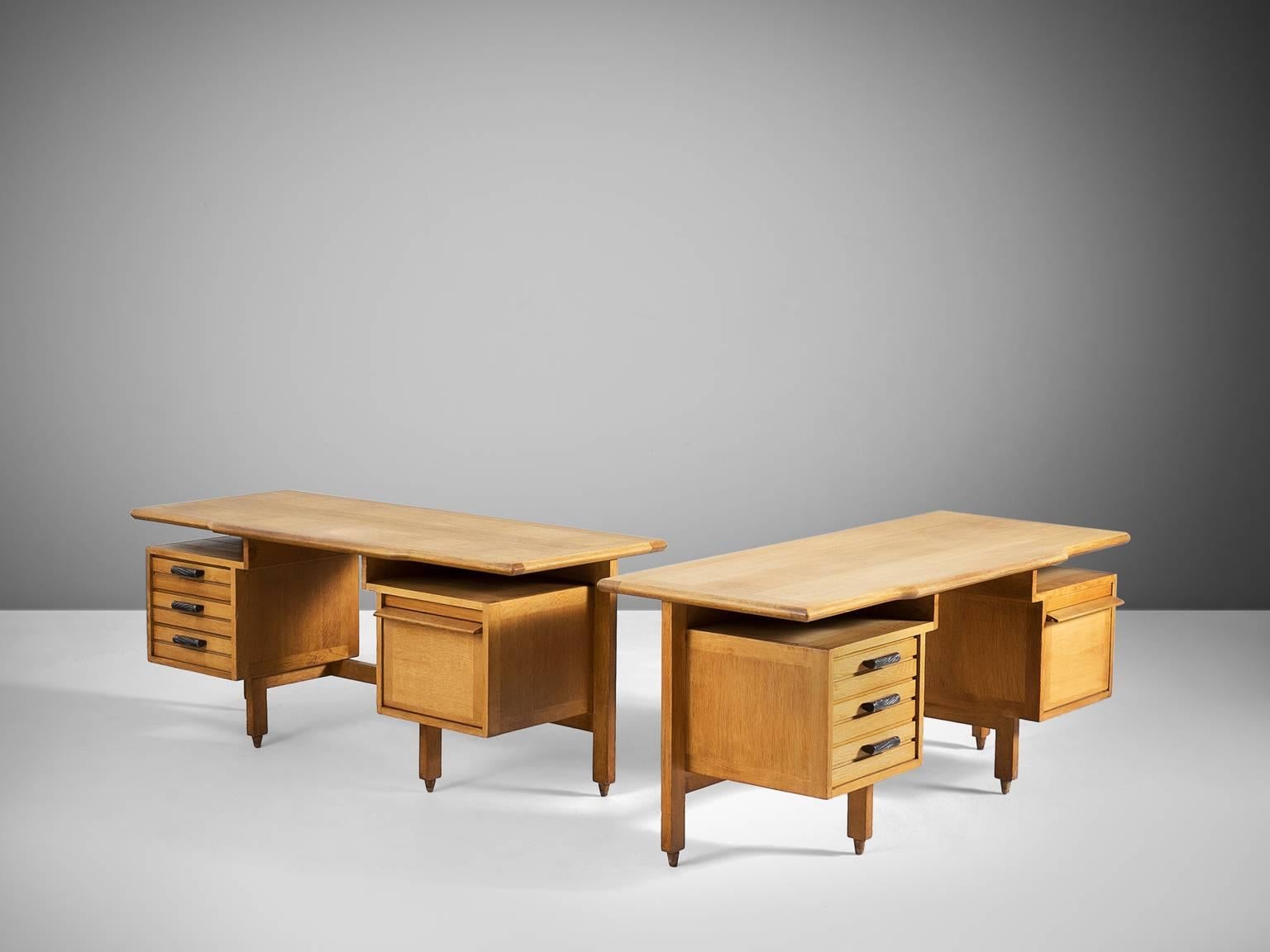 Mid-Century Modern Guillerme et Chambron Pair of Desks