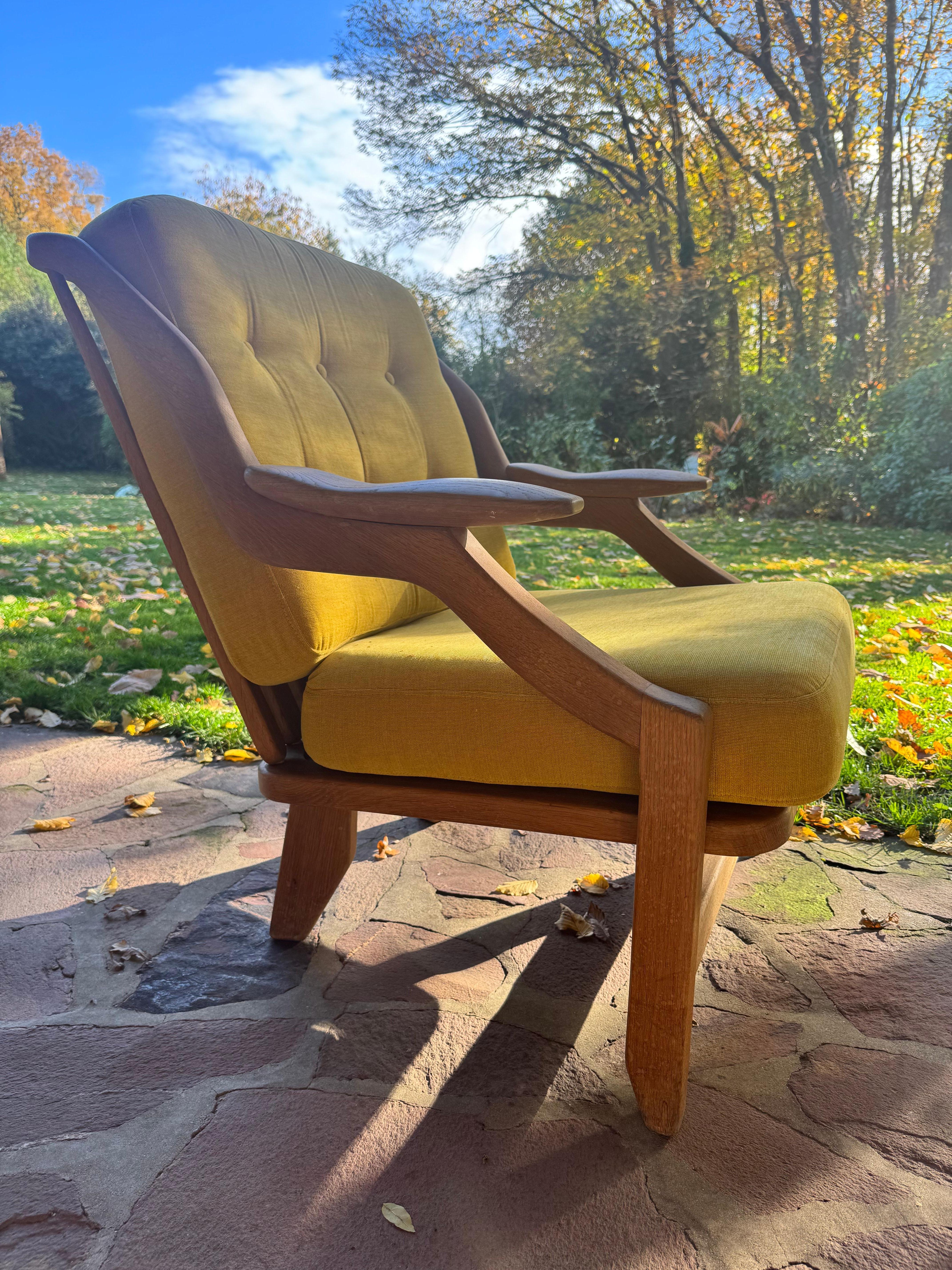 Modern Guillerme et Chambron pair of Grégoire armchairs For Sale