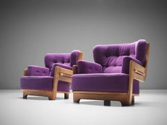 Guillerme et Chambron Pair of Lounge Chairs for Celia