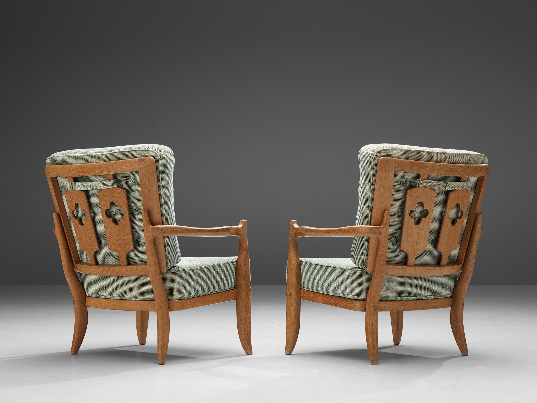 French Guillerme et Chambron Pair of Lounge Chairs