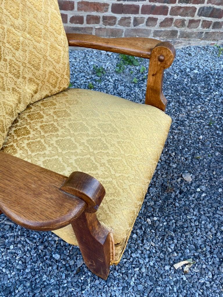 Guillerme et Chambron, Paire de fauteuils en Oak, Edition Votre Maison, circa 1950 en vente 6