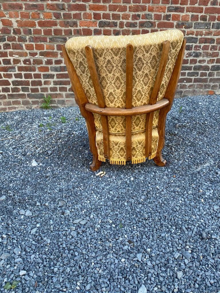 Guillerme et Chambron, Paire de fauteuils en Oak, Edition Votre Maison, circa 1950 en vente 7