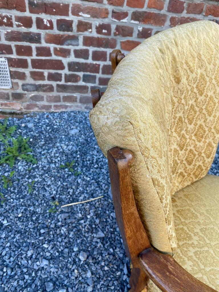 Chêne Guillerme et Chambron, Paire de fauteuils en Oak, Edition Votre Maison, circa 1950 en vente
