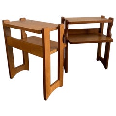 Guillerme et Chambron Pair of oak night stand
