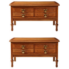 Guillerme et Chambron Pair of ''Petronille" Chest of Drawers, France 1960's