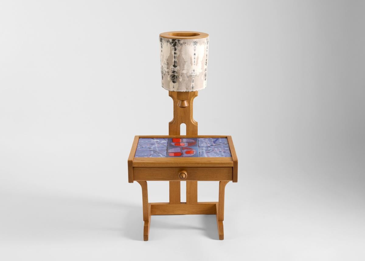 Guillerme et Chambron, paire de tables d'appoint avec lampes, France, milieu du siècle dernier en vente 3