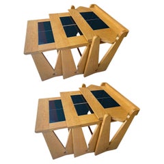 Guillerme et Chambron, paire de 3 tables gigognes Edition Votre Maison
