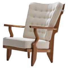 Guillerme et Chambron "Petit Repos" Lounge Chair, France, 1950s