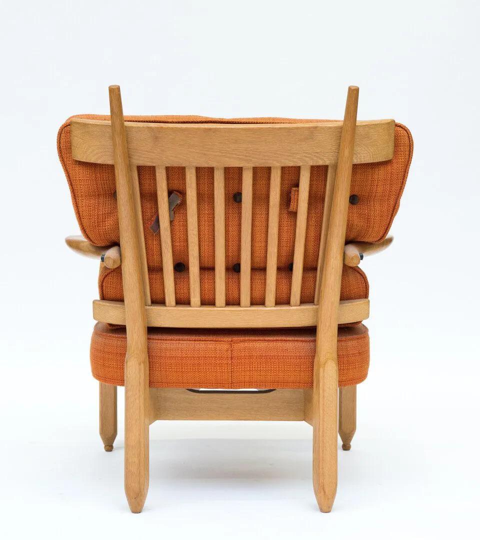 Guillerme et Chambron, „Petronille“-Sessel aus Eiche, Auflage Votre Maison, um 1970 (Moderne) im Angebot