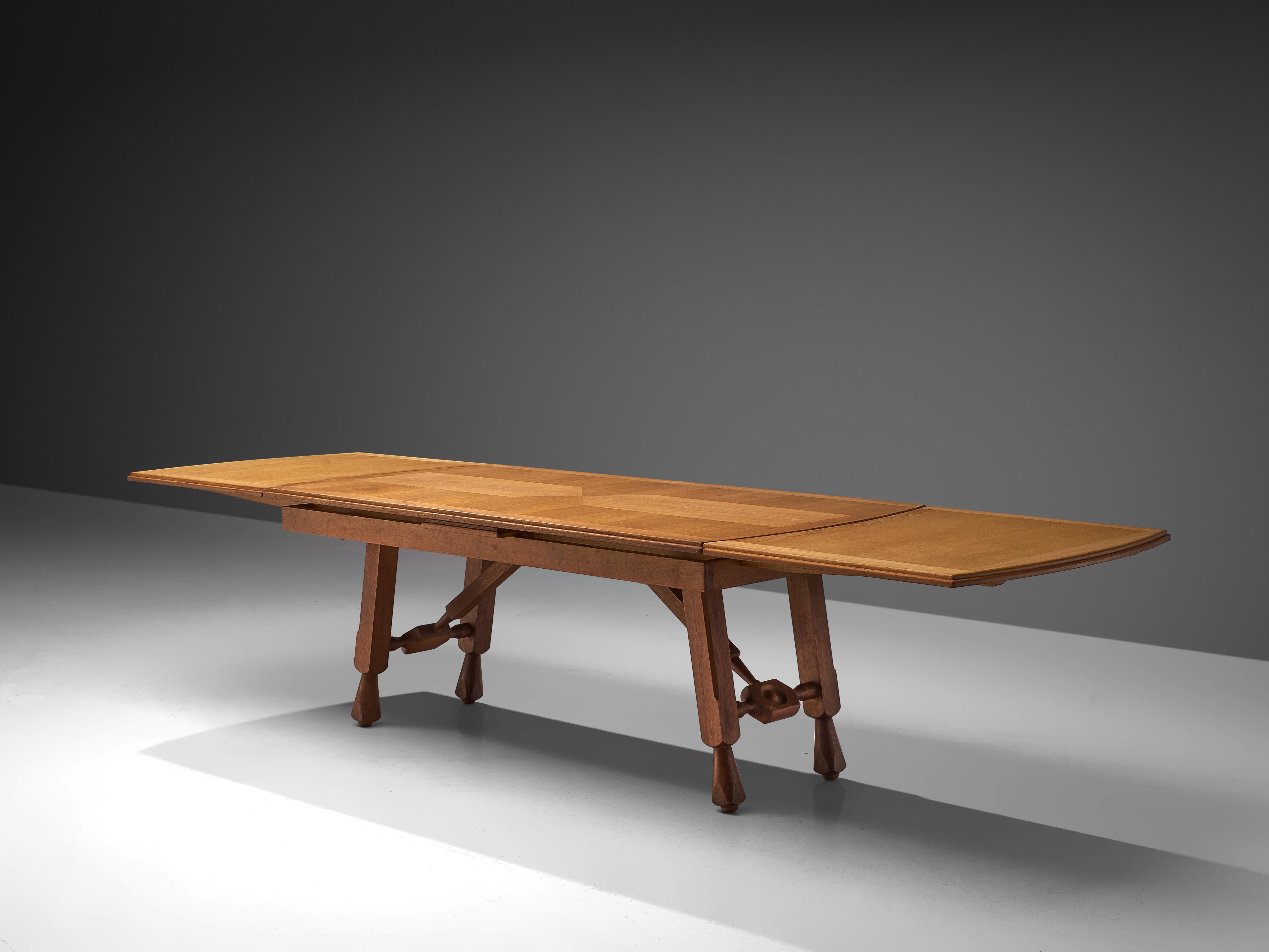 Guillerme & Chambron 'Pétrouille' Dining Table in Oak 2