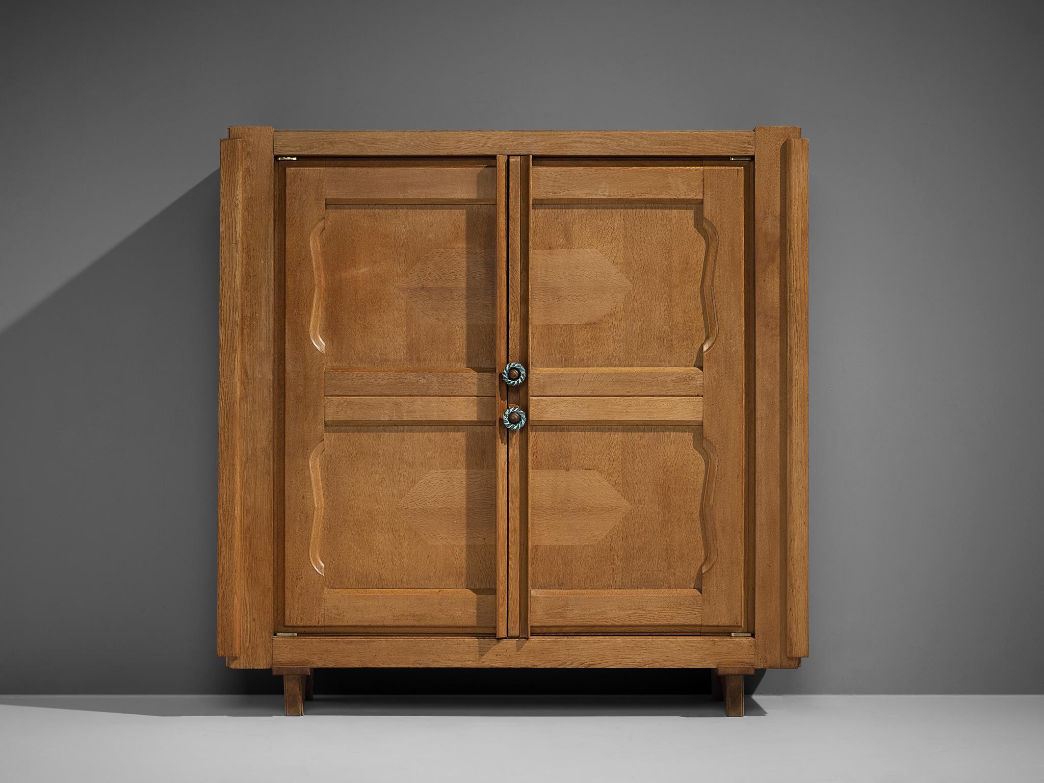 Mid-Century Modern Guillerme et Chambron 'Raphael' Cabinet in Oak