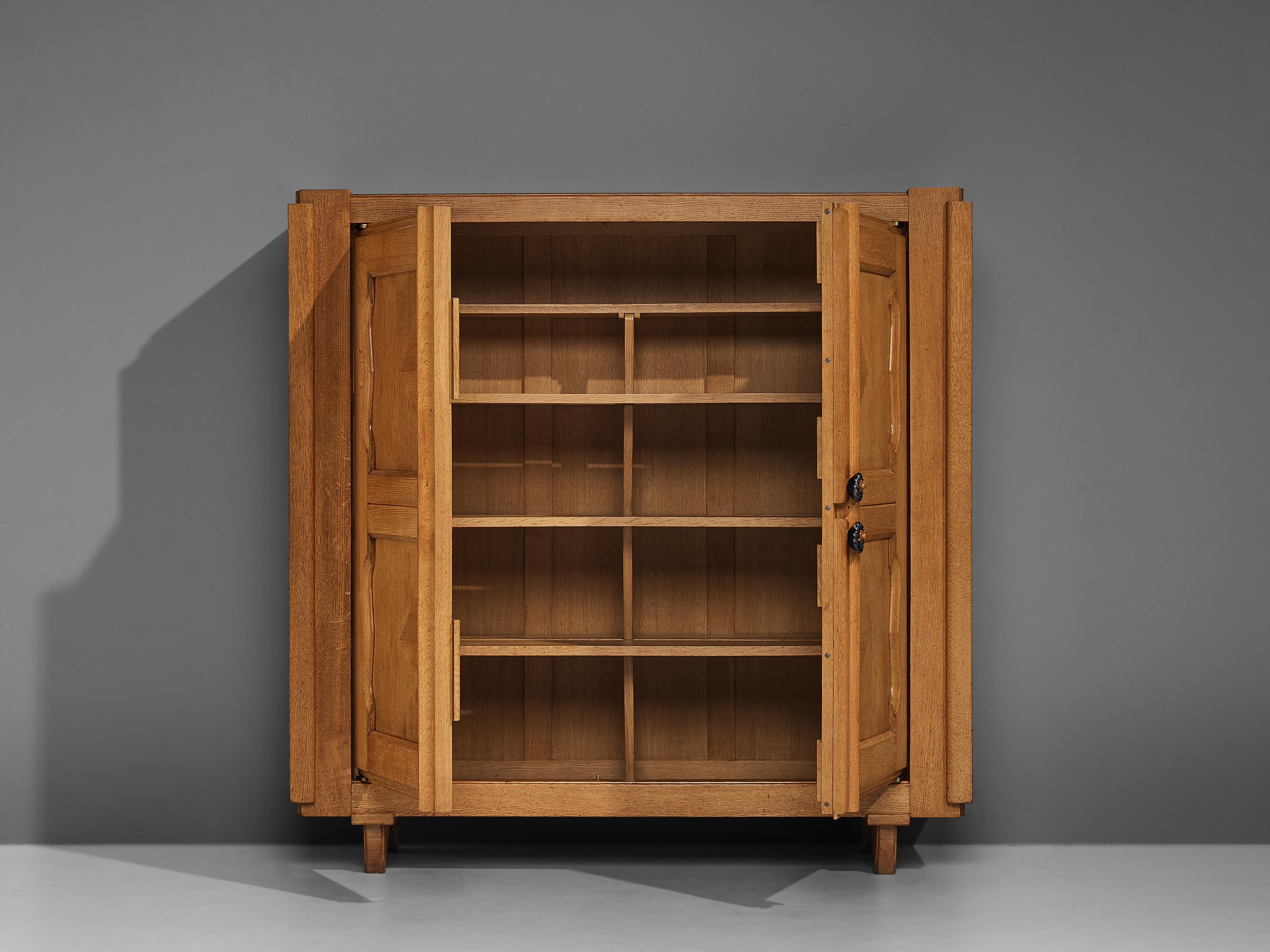 Mid-20th Century Guillerme et Chambron 'Raphael' Cabinet in Oak