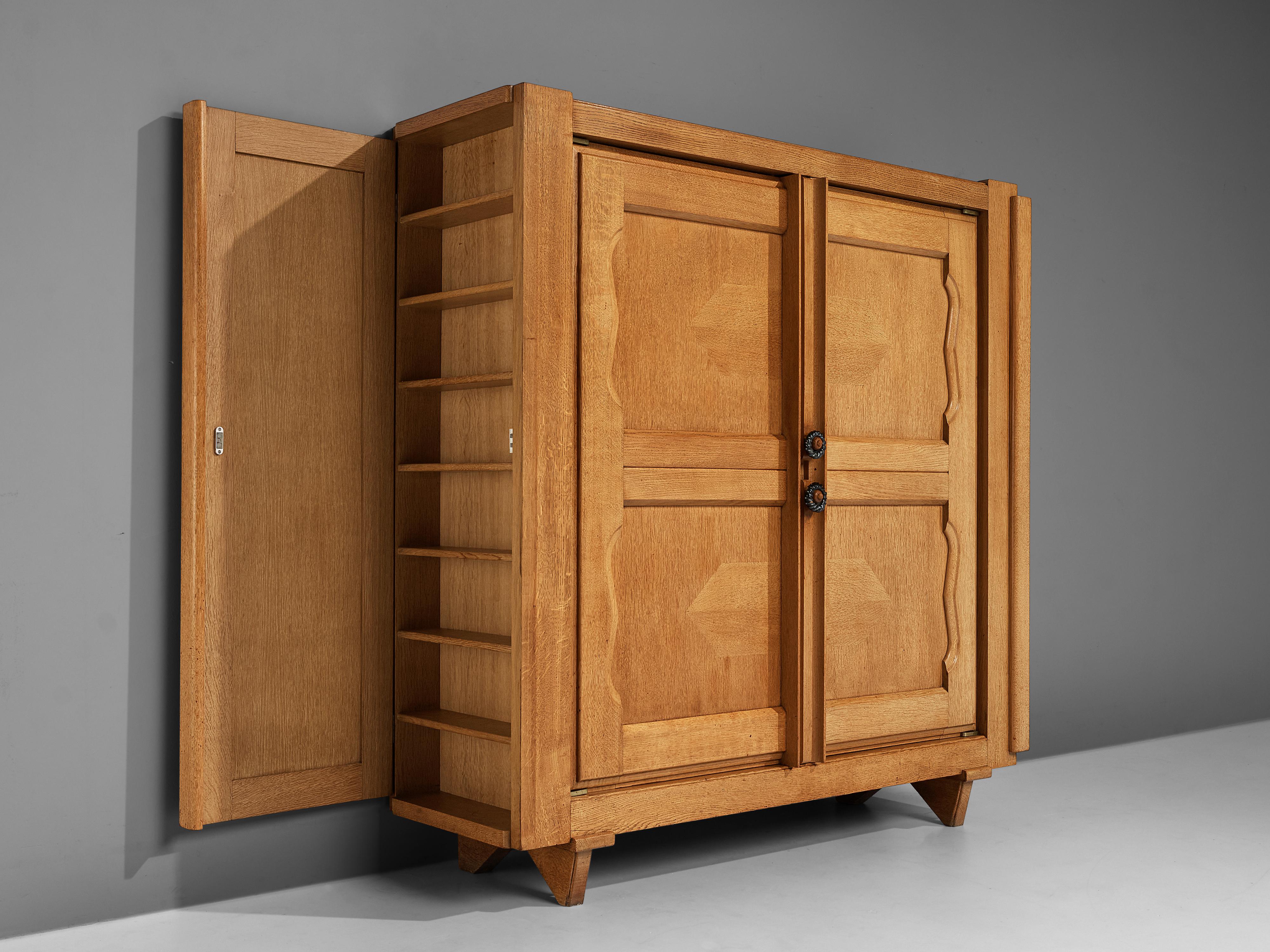 Brass Guillerme et Chambron 'Raphael' Cabinet in Oak