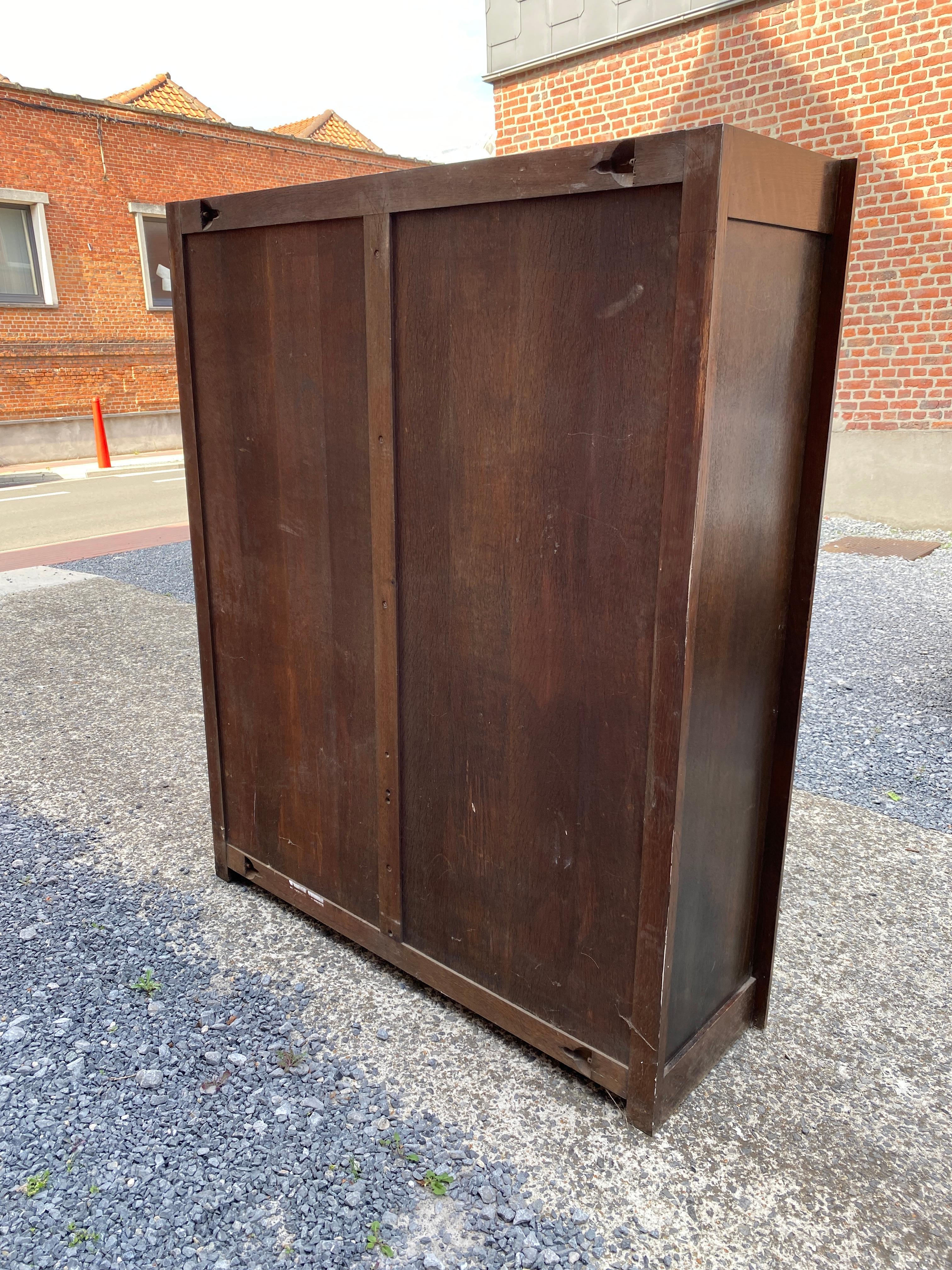 Guillerme et Chambron, Rare 1960 Oak Bookcase, Votre Maison Edition For Sale 2