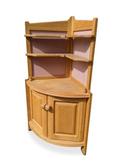 Guillerme et Chambron, Rare corner cabinet , Edition Votre Maison, circa 1960