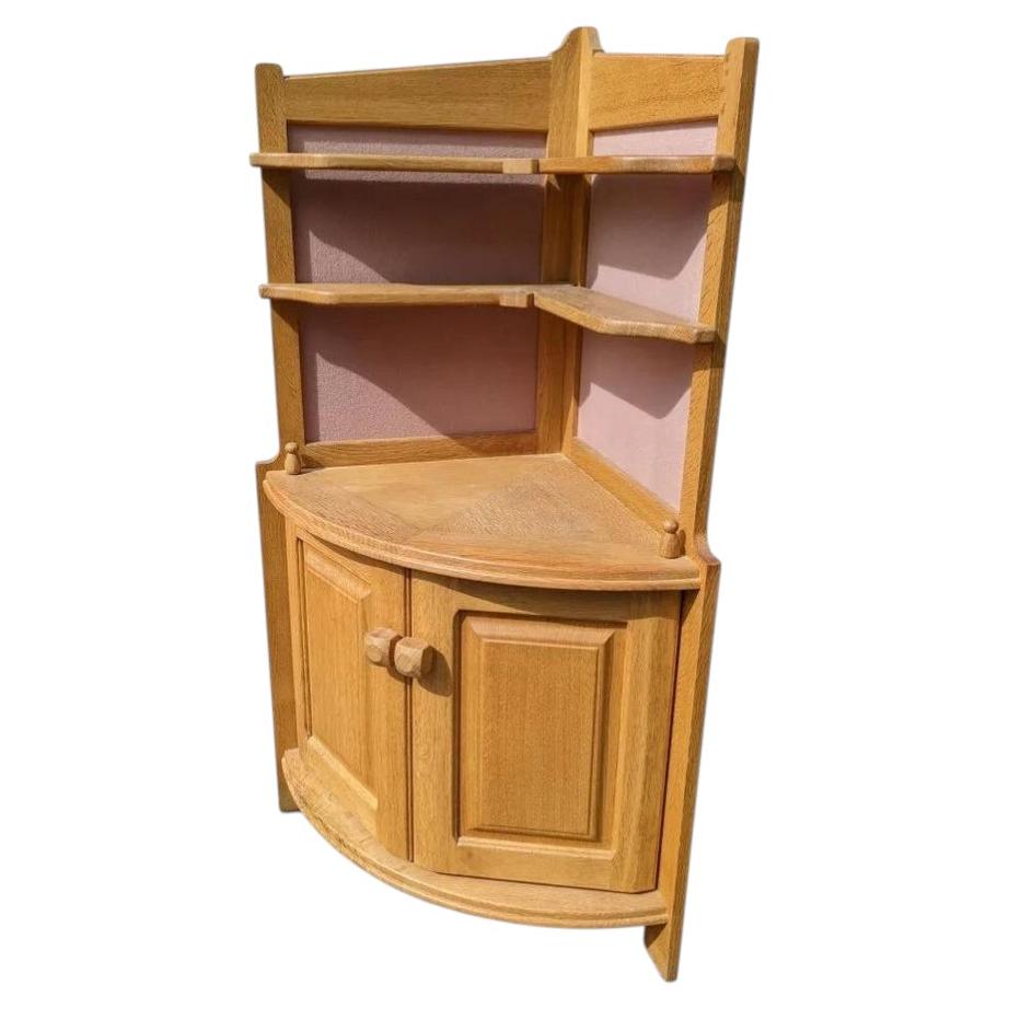 Guillerme et Chambron, Rare corner cabinet , Edition Votre Maison, circa 1960