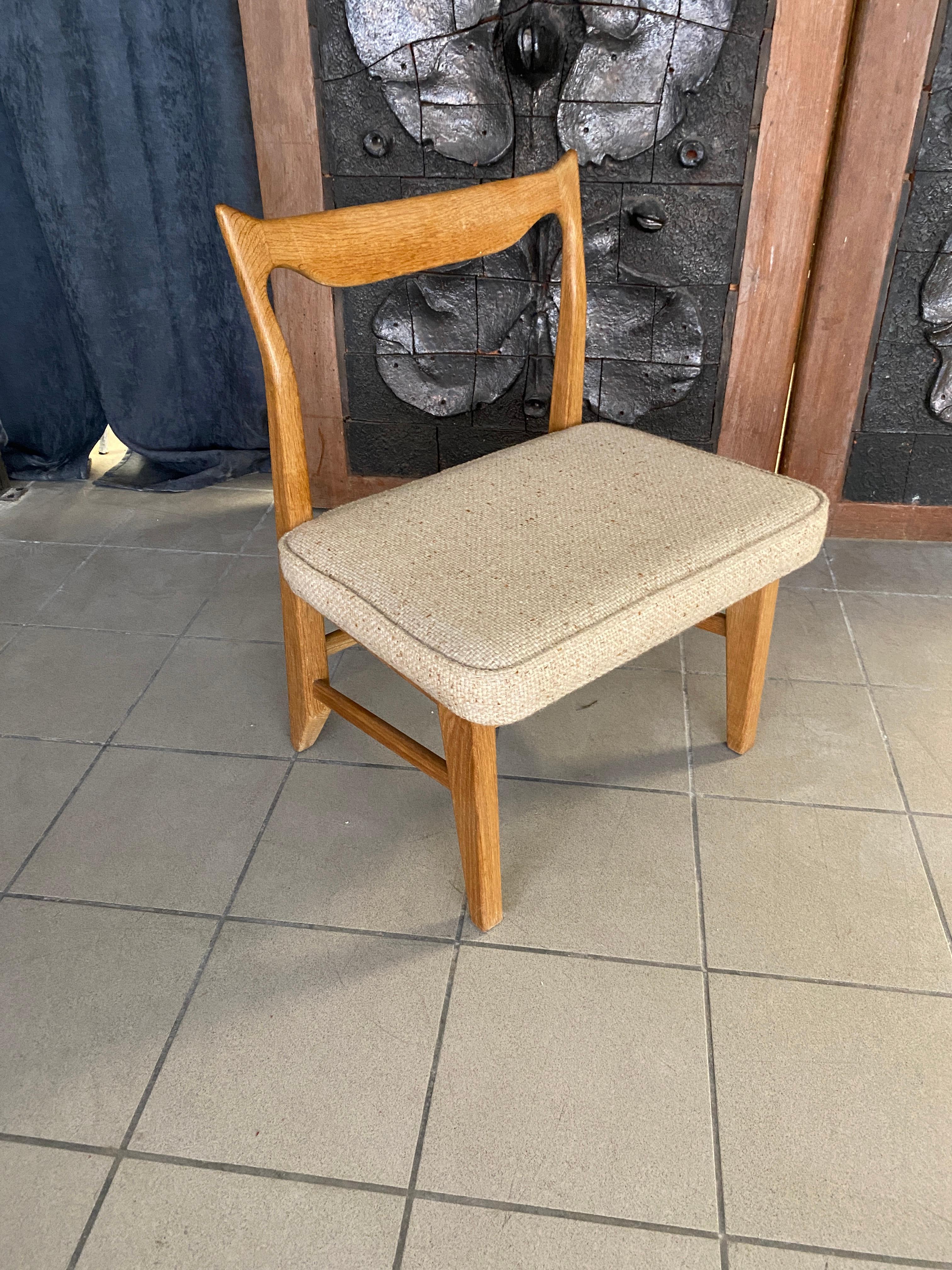 Mid-Century Modern Guillerme et Chambron, Rare Low Chair 