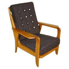 Guillerme et Chambron, raro Sillón de roble "Maria" Editado por Votre Maison 1950