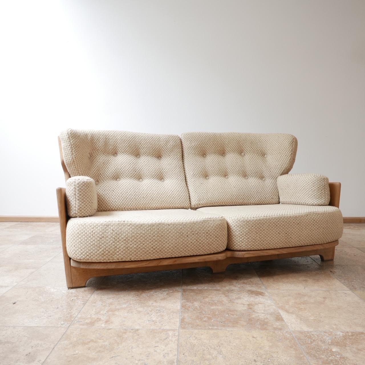 Mid-20th Century Guillerme et Chambron Rare Midcentury French Sofa