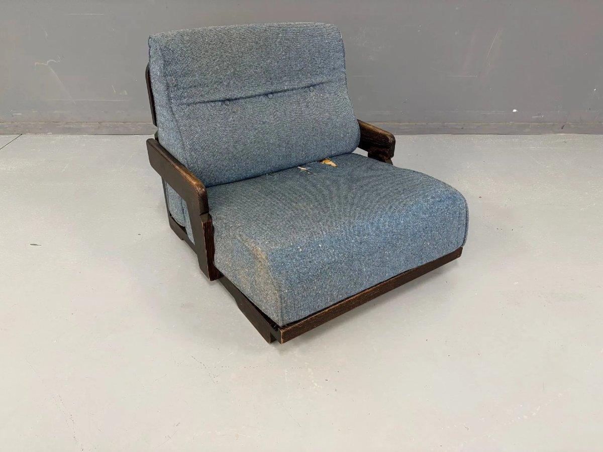 Guillerme Et Chambron, Silla de chimenea de roble rara, Edición Votre Maison, Circa 1970

Votre Maison : un estilo, un concepto, una mentalidad.

     La historia de Votre Maison comienza en 1940 en Prusia, cerca del lago Mazaurien. Un stalag, un