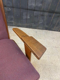 Guillerme et Chambron, Rare Oak Armchairs Edition Votre Maison circa 1960