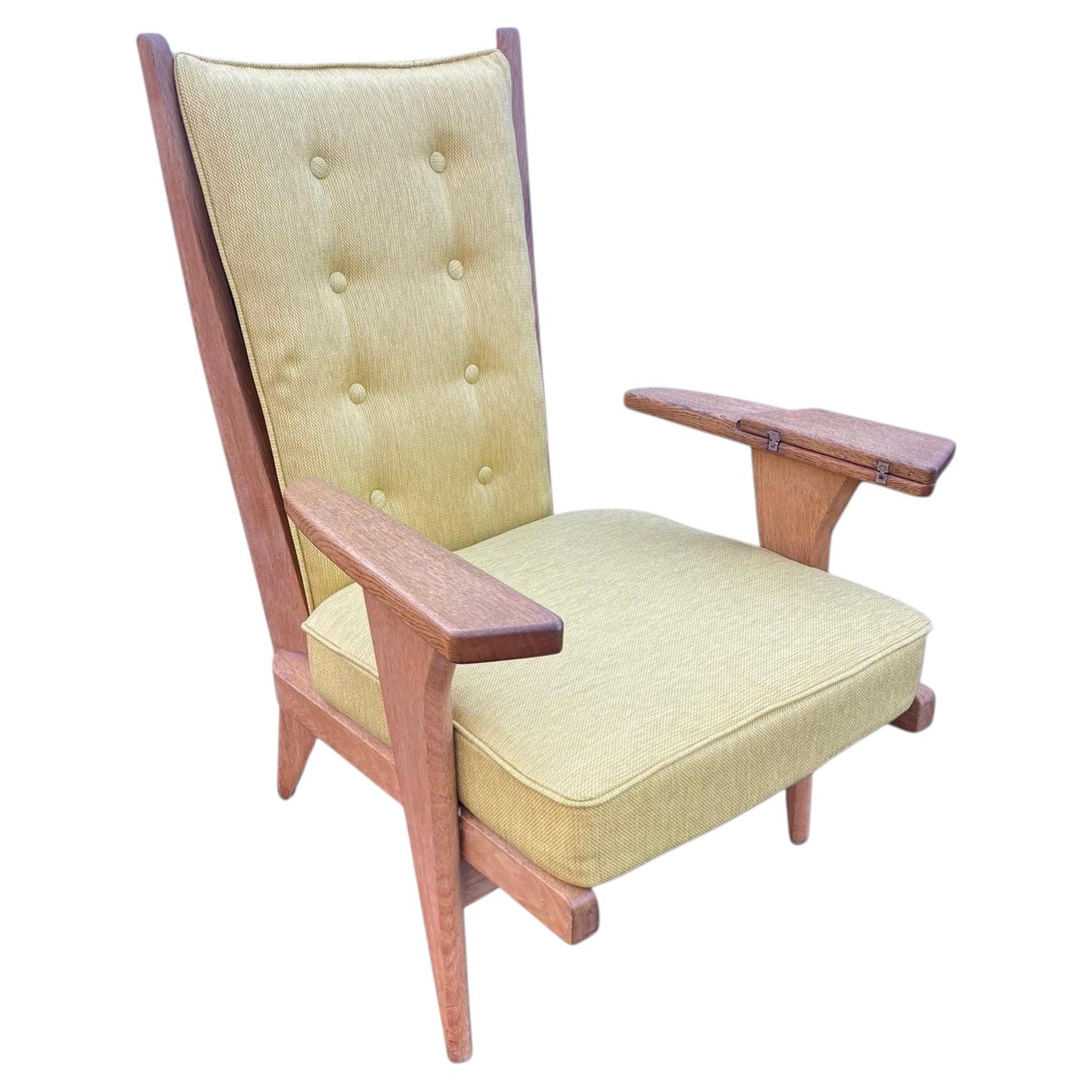 Guillerme et Chambron, Seltene Eichen-Sessel Edition Votre Maison um 1960