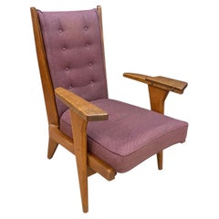 Guillerme et Chambron, Rare Oak Armchairs Edition Votre Maison circa 1960
