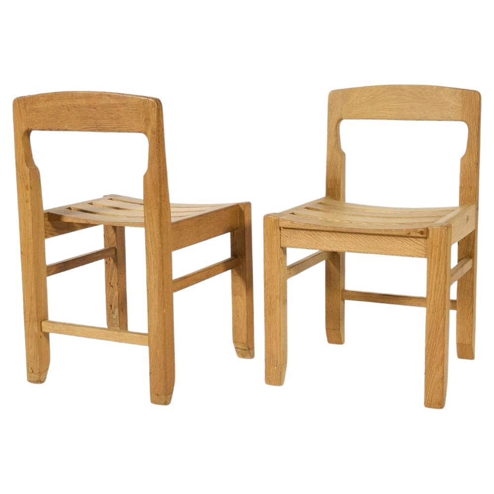 Guillerme et Chambron,  rara coppia di sedie, Edition Votre Maison, circa 1970/1980