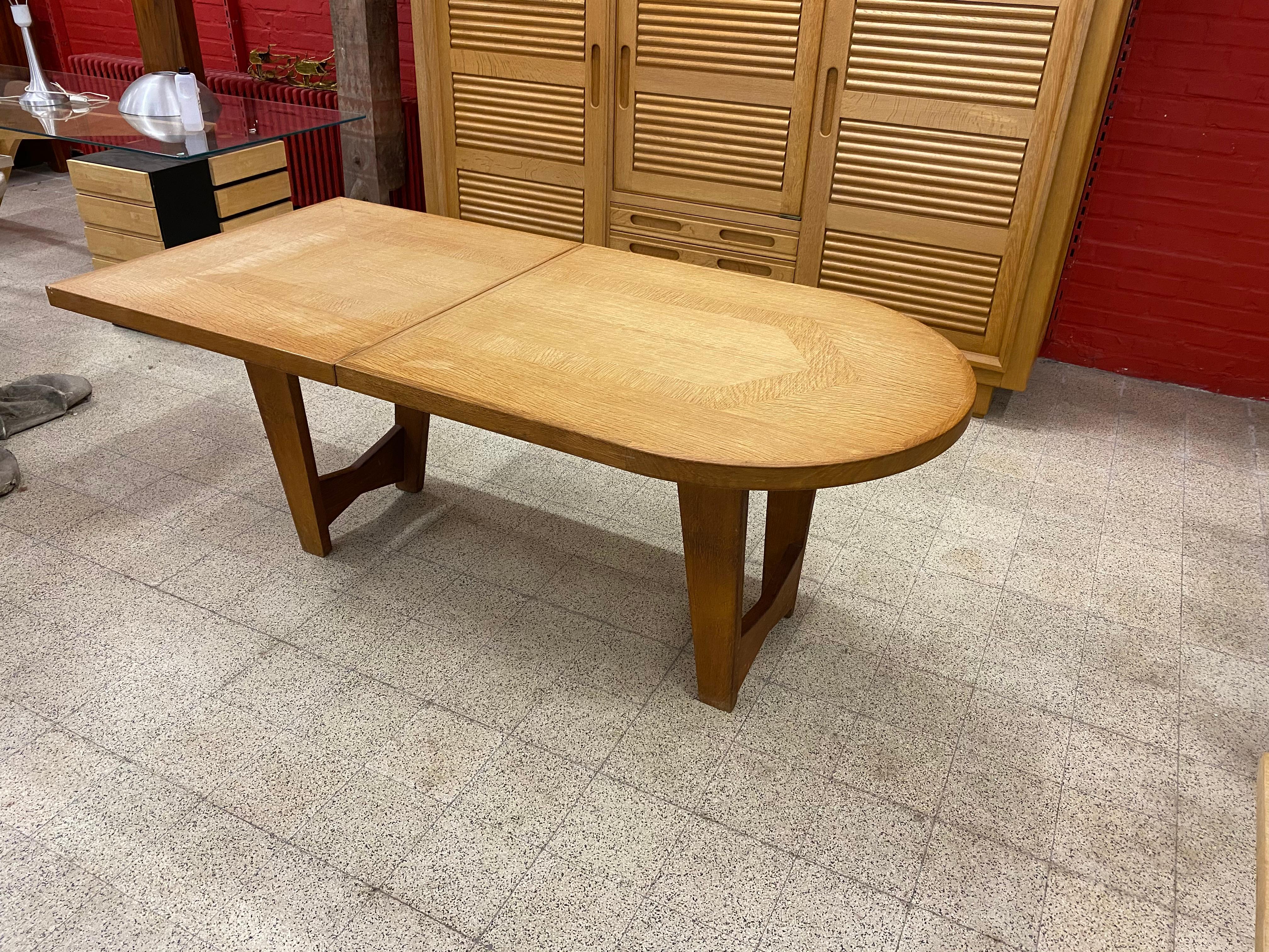 Mid-Century Modern Guillerme et Chambron, Rare Table Model 