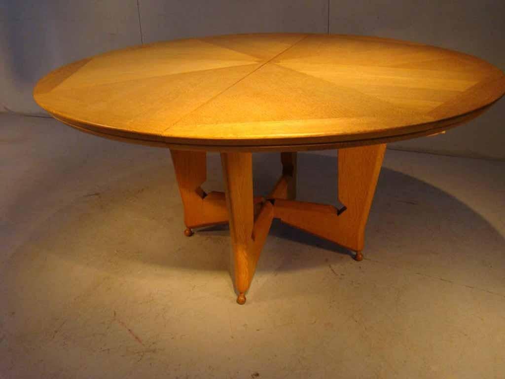 Mid-Century Modern Guillerme et Chambron, Rare modèle de table 