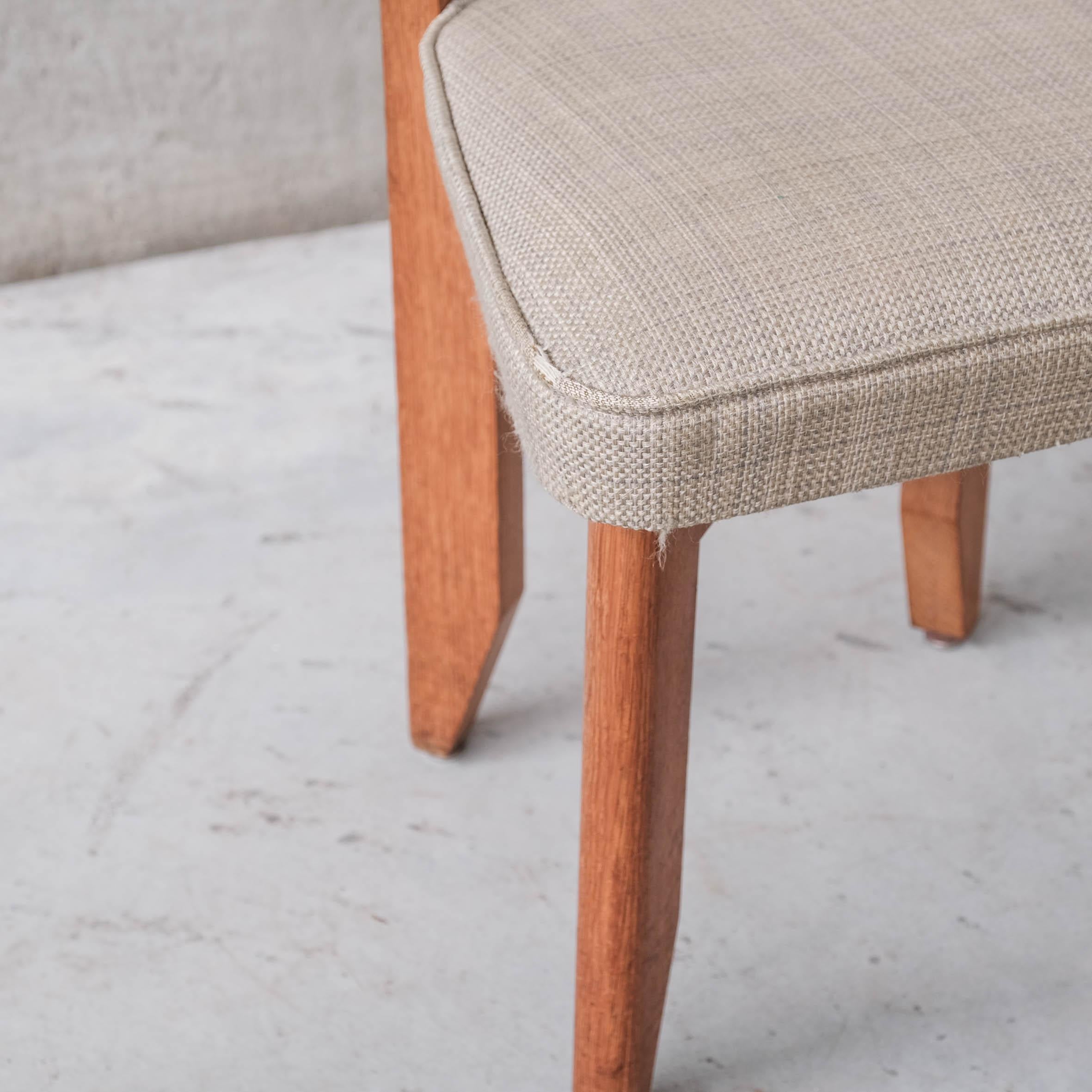 Guillerme et Chambron 'Rubercrin' Mid-Century Oak Stool 2