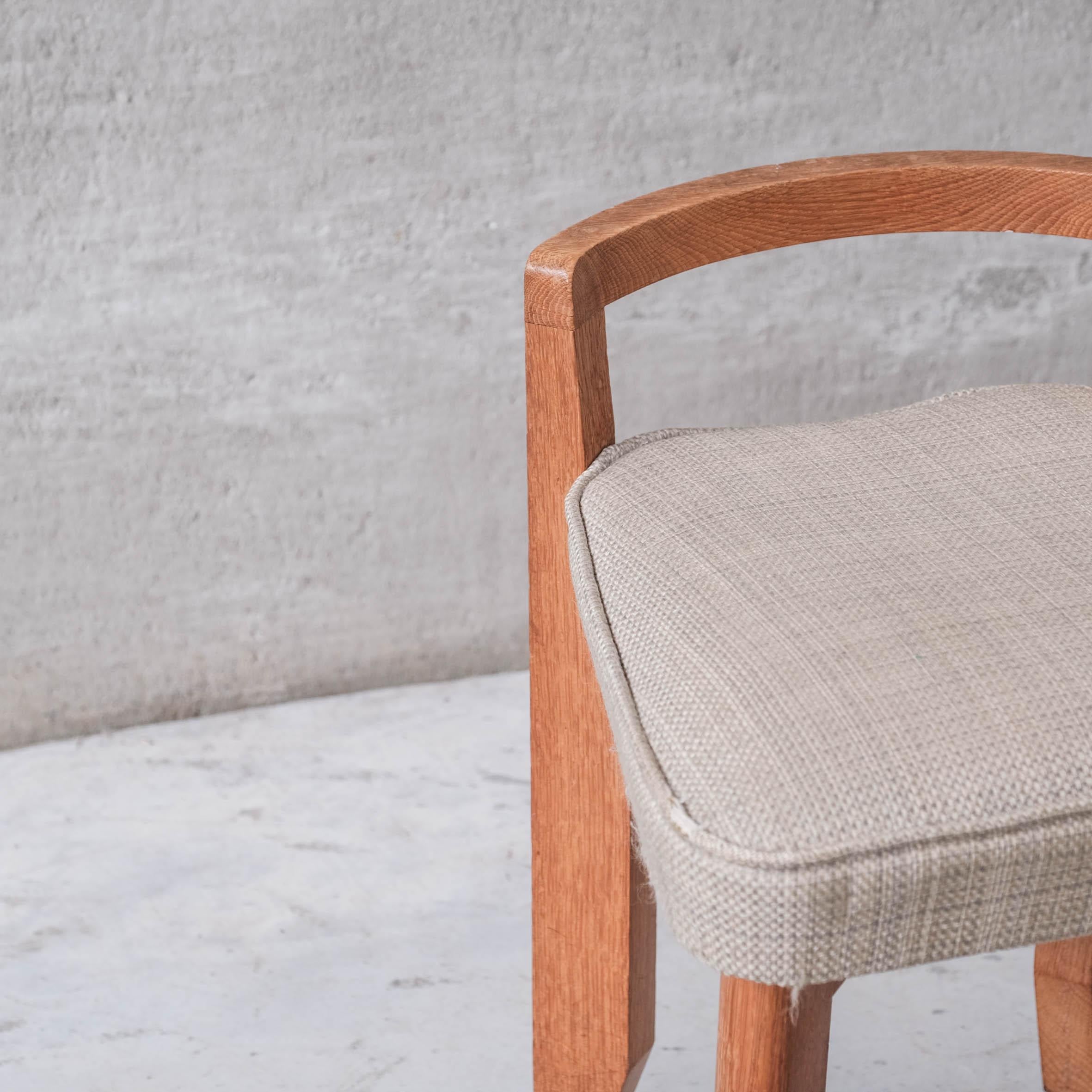 Guillerme et Chambron 'Rubercrin' Mid-Century Oak Stool 3
