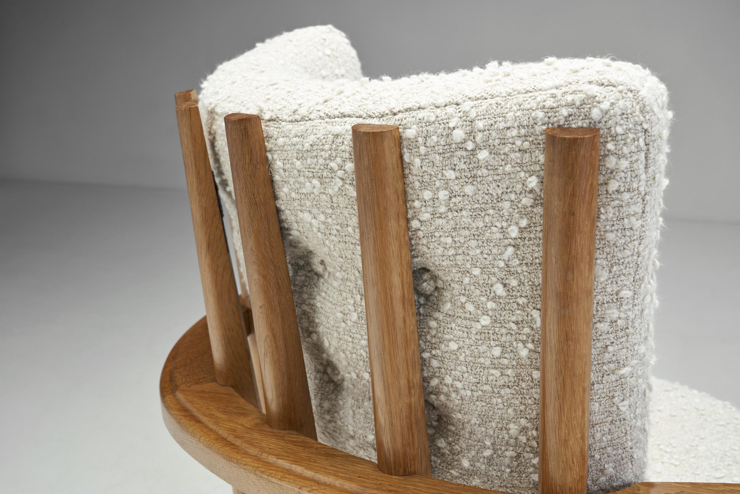Silla escultórica de roble Guillerme et Chambron para Votre Maison, Francia Años 50 en venta 5