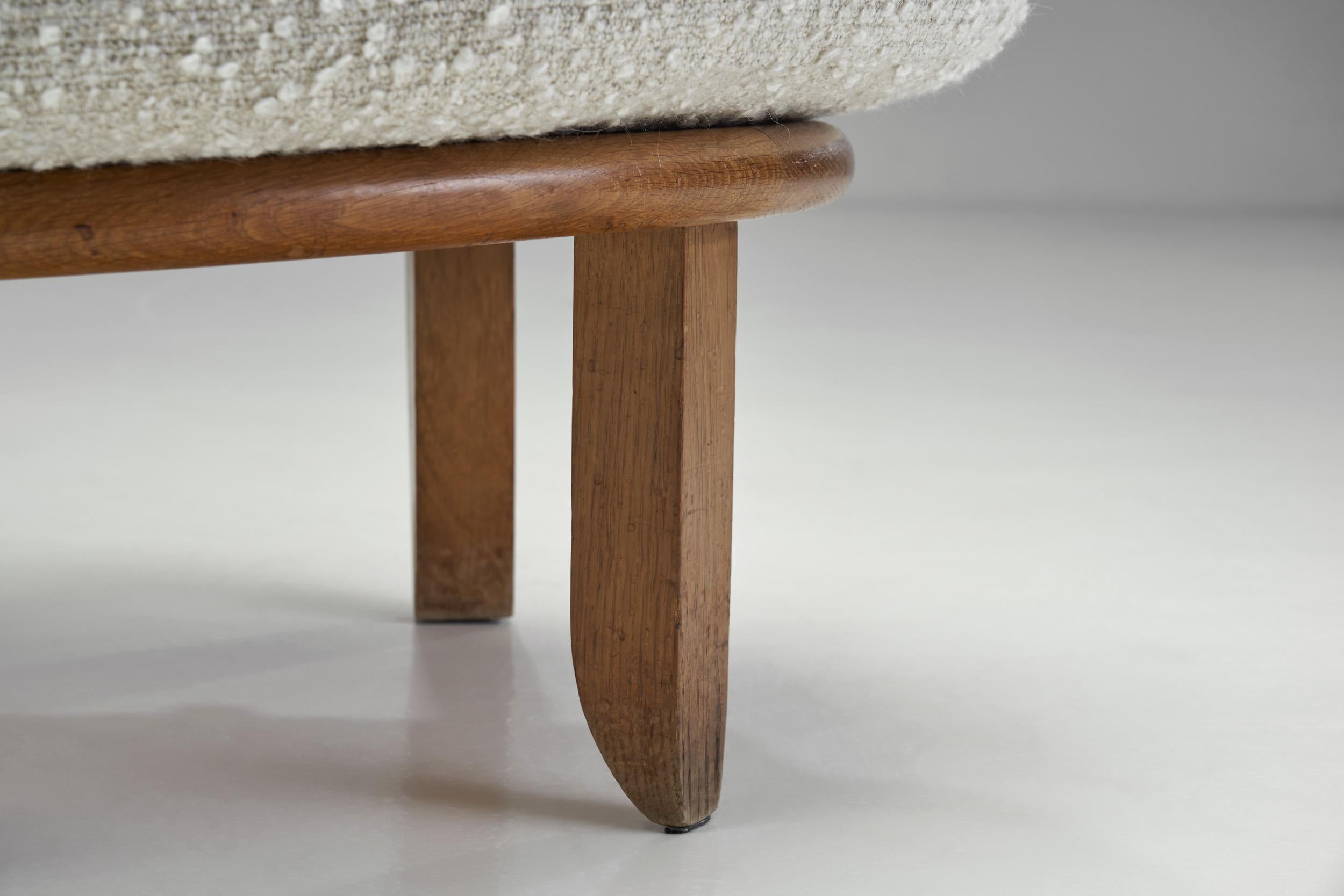 Silla escultórica de roble Guillerme et Chambron para Votre Maison, Francia Años 50 en venta 10