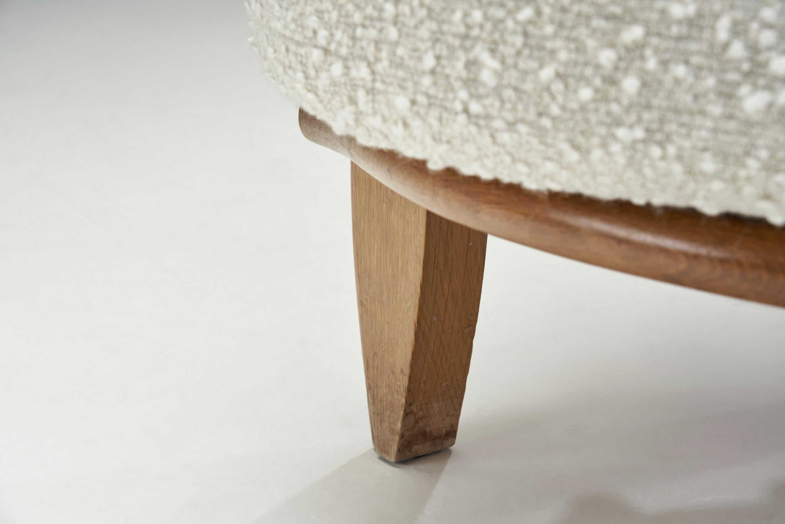 Silla escultórica de roble Guillerme et Chambron para Votre Maison, Francia Años 50 en venta 11