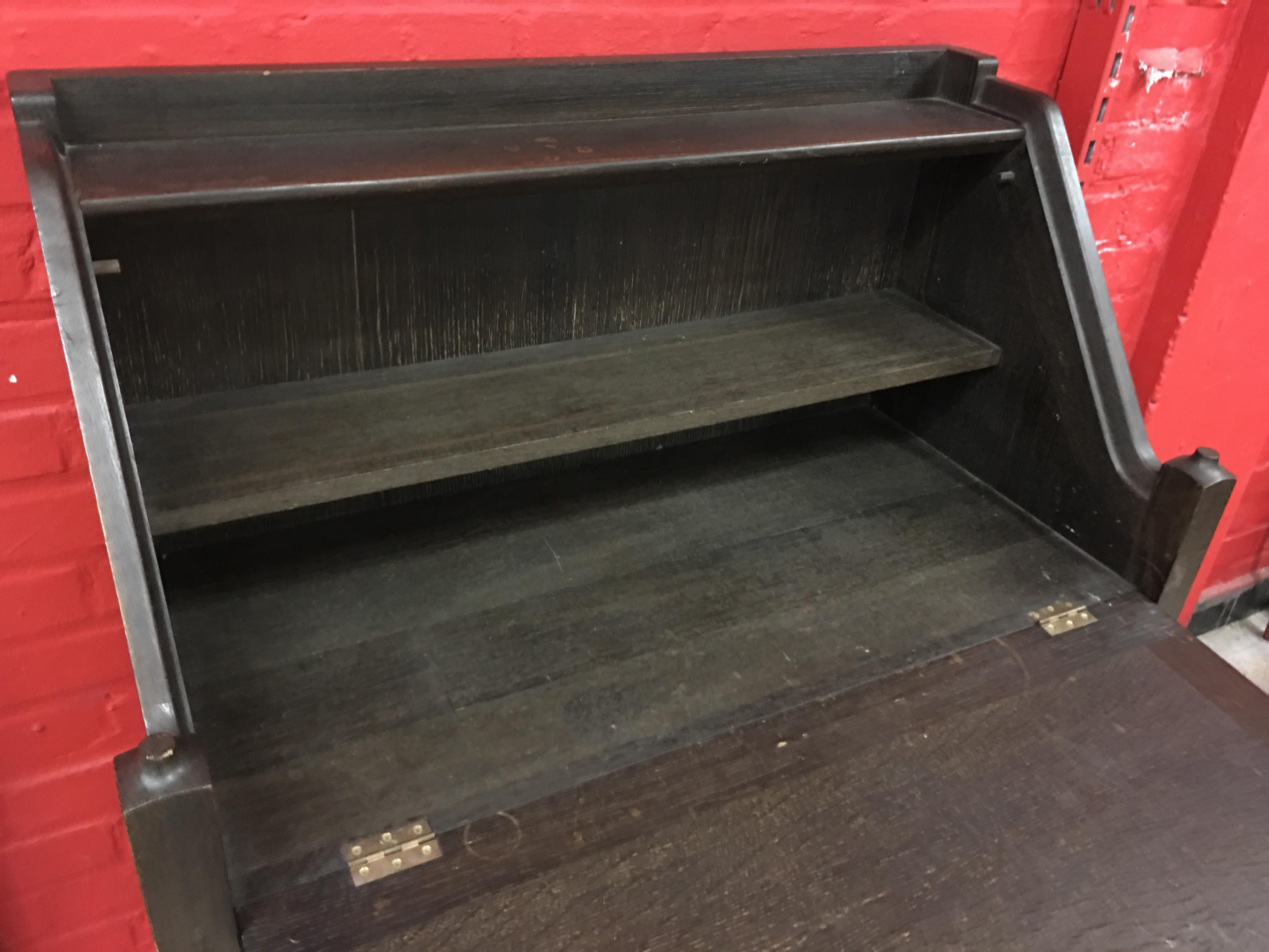Guillerme et Chambron, Secretaire en roble ennegrecido, hacia 1970 en venta 3