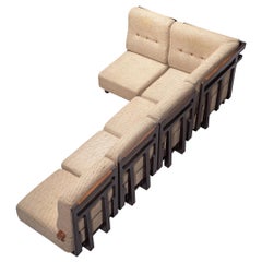 Guillerme et Chambron Sectional Sofa 'Elmyre' in Beige Fabric