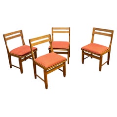Guillerme et Chambron, Set of 4 Chairs , Edition Votre Maison circa 1970