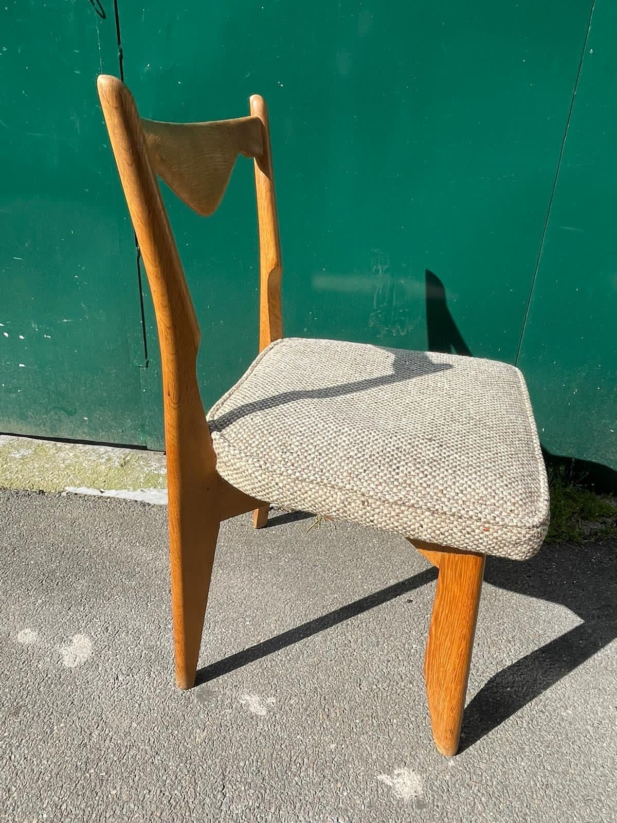 Other Guillerme et Chambron Set of 4 Dining Chairs in Solid Oak