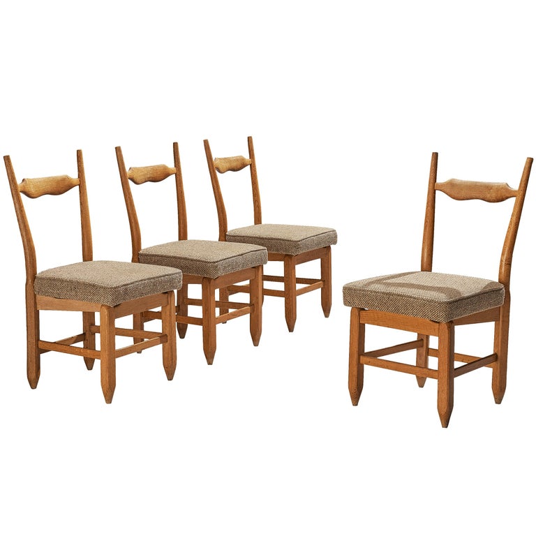 Guillerme Et Chambron Set Of 4 Dining, Keller Oak Dining Chairs