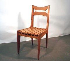 Guillerme et Chambron, Set of 6 Oak Chairs, Edition Votre Maison, circa 1960