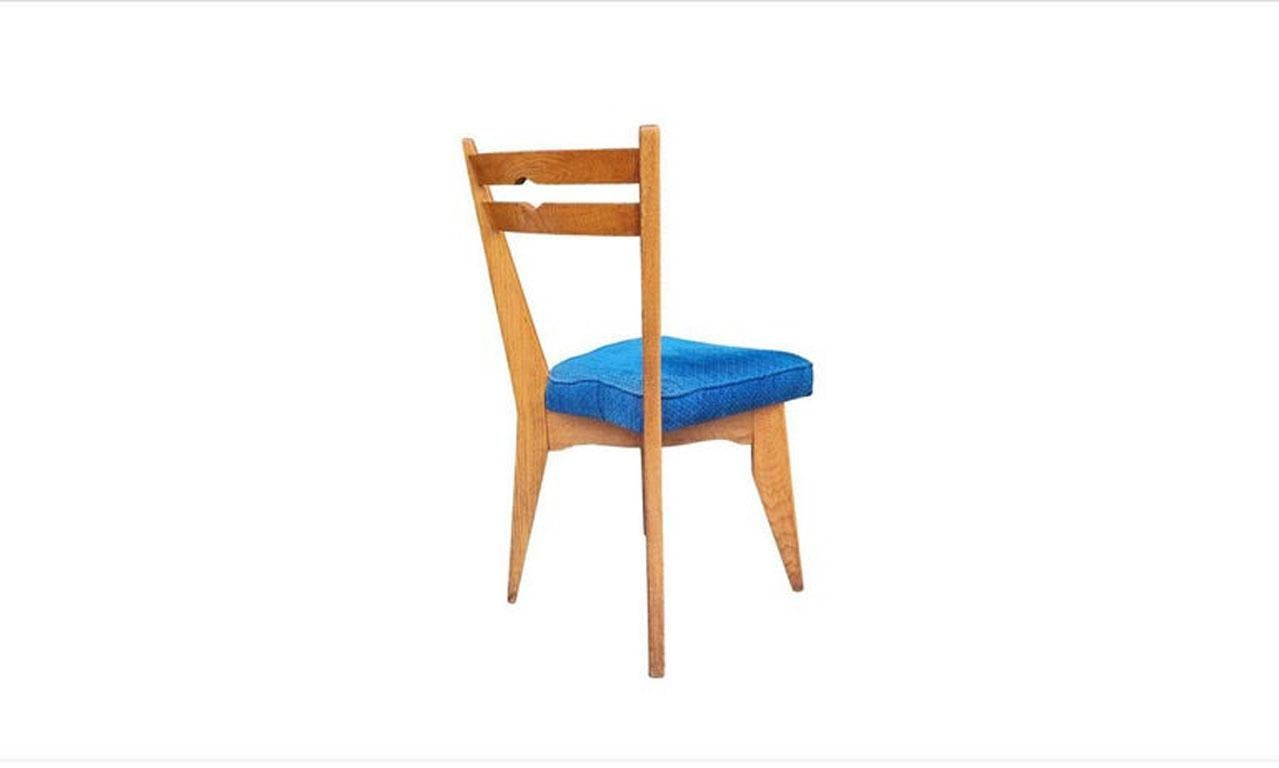 Guillerme et Chambron, Ensemble de 6 chaises en Oak, Edition Votre Maison, circa 1960 Bon état - En vente à Mouscron, WHT